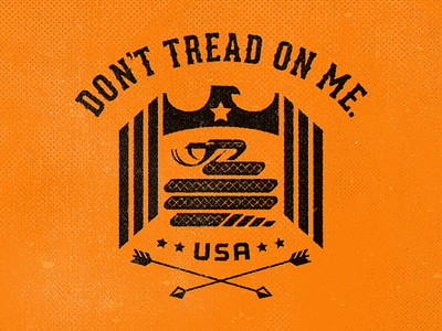 USA- Dont Tread On Me bruner design eagle graphic logo mike patriotic snake usa