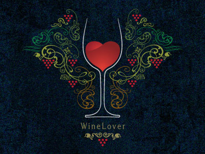 Winelover Tshirt colorful love playful wine