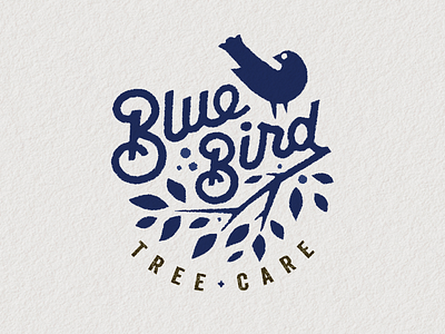 Bluebird 1 alt arborist bird blue bruner design illustration logo mike tree