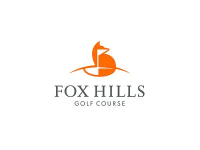 Fox Hills Golf Course bruner design flag fox golf hill illustration logo mike