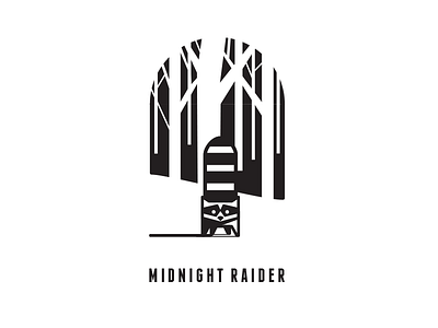 Midnight Raider bruner design graphic illustration mike night raccoon trees