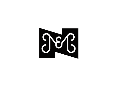 N&M_Drib_1 bruner design identity logo m mike monogram n type wedding
