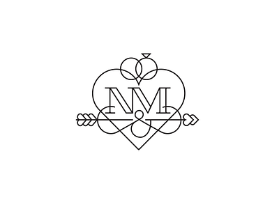 N-M_2 bruner design identity m mike monogram n type wedding