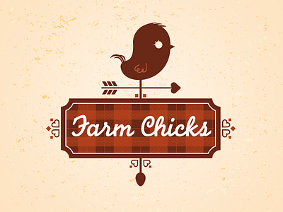 Farm Chicks_drib bruner chick chicken country farm illustration mike plaid