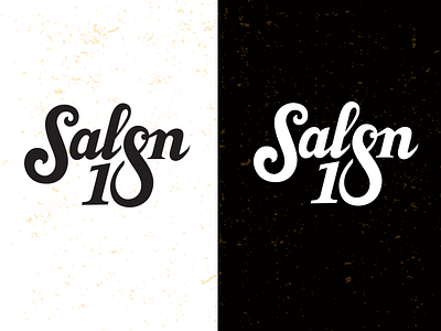 Salon 18_drib 18 brand bruner design logo mike salon script typography