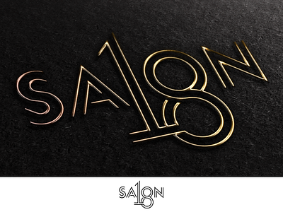 Salon 18_2 Drib 18 brand bruner design logo mike salon script typography