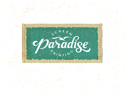 Paradise_Drib_Patch brand bruner design logo mike paradise screen printing tropical