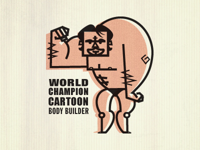 World Champ Cartoon Body Builder
