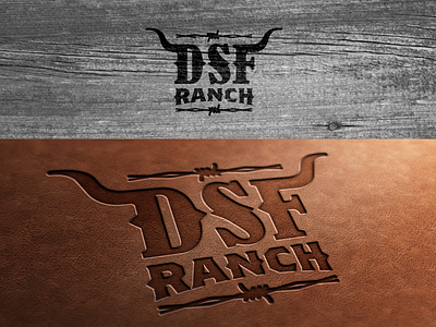 DSF Ranch_Drib barbed wire brand bruner cattle country design logo longhorns mike ranch