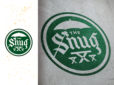 The SNUG_ drib bar beer garden bruner design irish logo mike pub
