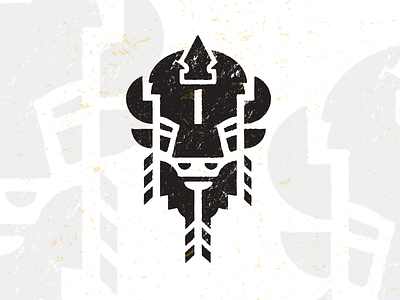Bison_drib arrow bison bruner buffalo graphic illustration mike stamp tribal