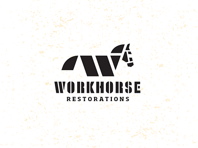 Workhorse_2 Drib bruner carpenter construction craft crest design horse logo mike restoration