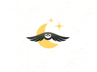 Niteflight_drib bruner design flight graphic illustration mike moon owl stars