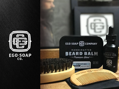 Ego Soap Co. _drib beard brand bruner design ego logo men mike oils package soap