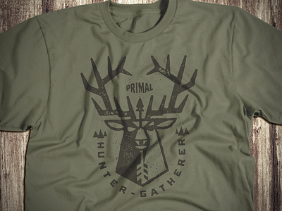 Hunter Gatherer_2_drib bruner design designwisely elk graphic illustration mike outdoorsmen tshirt