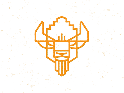 Bison Head_drib bison bruner buffalo design graphic icon illustration logo mike monoline