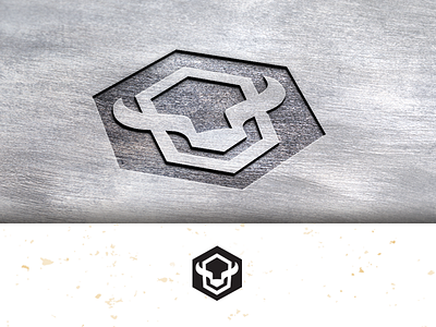 Bison-hexagon_drib bison bruner graphic hexagon icon logo mark mike