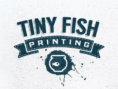 Tiny Fish Printing embroidery fish fishbowl printing screen printing stiching tiny