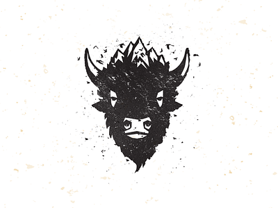 Bison Ridge_drib bison bruner buffalo crows design illustration mike mountains
