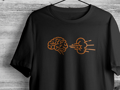 Brain Fart Tee_drib brain bruner design fart funwear illustration mike t shirt
