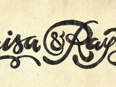 Carisa & Raymond ampersand design script type typography wedding
