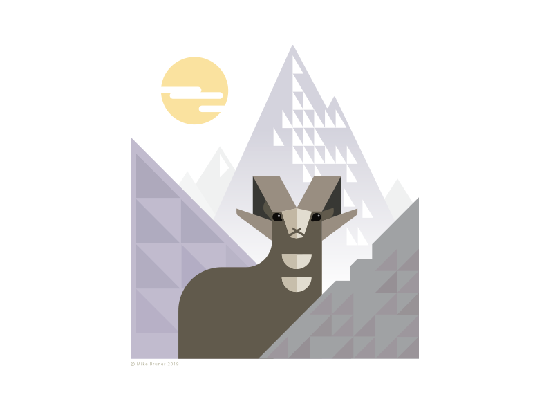 Ram abstract_drib abstract design digitalart graphic illustration mikebruner ram sheep