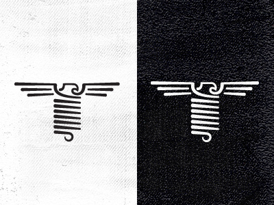 T Spring 2 bw design eagle graphic icon logo manufacture mike bruner spring symbol t