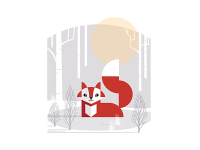 Fox_drib animals design designwisely digitalart fox graphicart illustration mikebruner outdoors wildlife