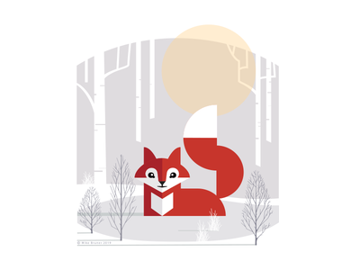 Fox_drib 2 animalseries design digitalart forest fox graphic graphicart illustration mikebruner wildlife