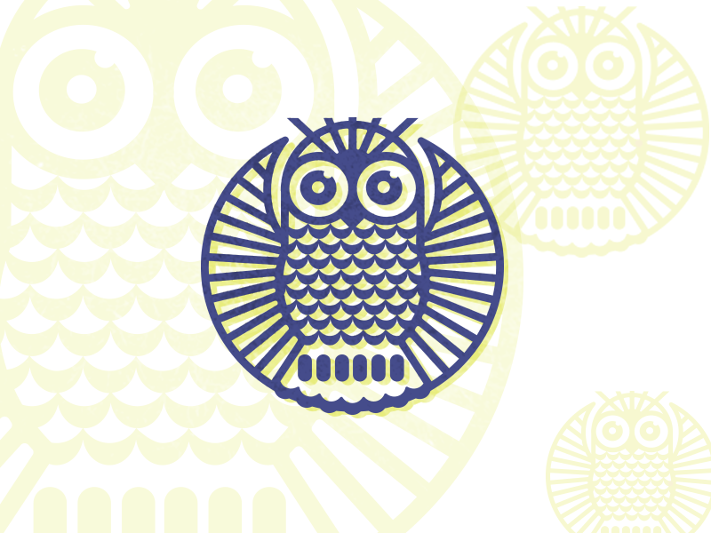 Owl Round Drib designwisely illustration icon logo round circle mikebruner design owl