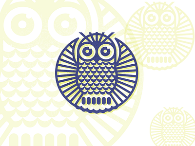 Owl Round Drib circle design designwisely icon illustration logo mikebruner owl round