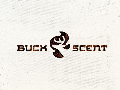 Buck Scent 2 brown bruner buck deer graphic design hunting icon logo mike outdoors product scent