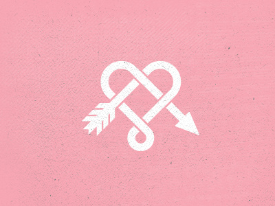 Single Heart Shot arrow cupid design graphic heart icon logo love