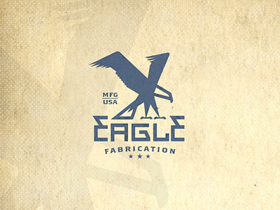 EAGLE FAB_ drib crest design eagle fabrication illustration logo mikebruner retro