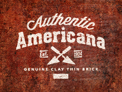 Americana Bricks authentic brick bruner classic clay logo mike productdesign