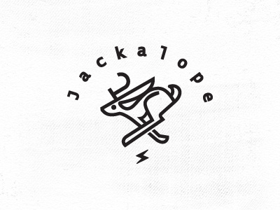 Jackalope Dribbble design icon jackalope lightening bolt logo mystical rabbit speed