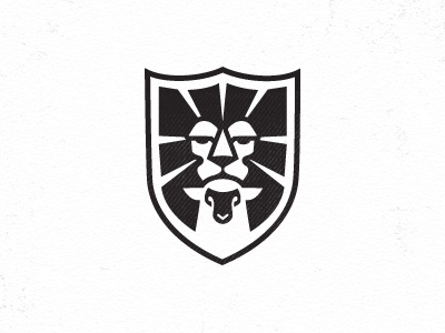 Lion Lamb 2 crest graphic lamb lion logo shield