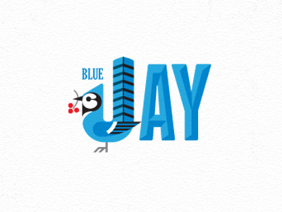 Blue Jay berry bird blue blue jay design graphic icon illustration logo