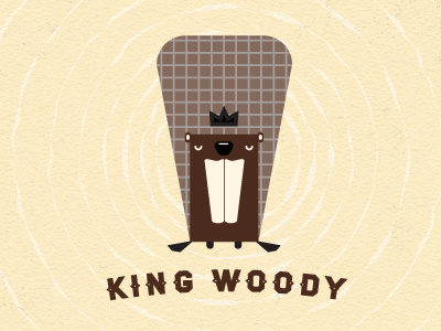 King Woody beaver chop forest illustration lumber lumber jack teeth wood