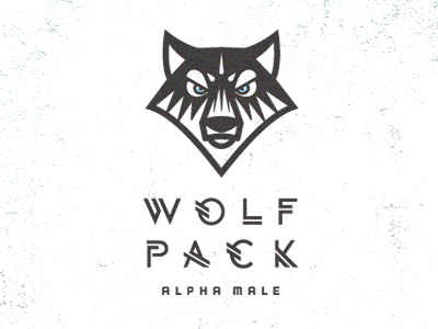 Wolf Pack Alpha Male animal bruner canine graphic icon illustration logo mark mike type wolf