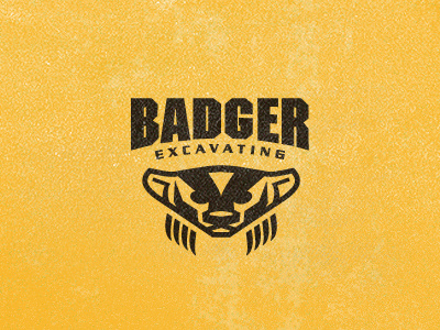 Badger Excavating agressive badger construction design dig equipment excavating graphic icon logo power powerful strong