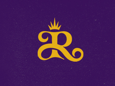 R bruner crown design icon logo mike r royal type