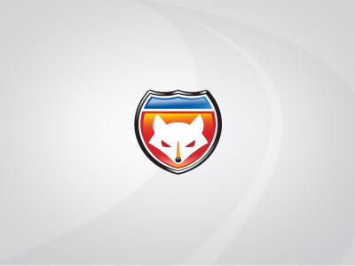Fox Dribbble fox highway sign icon illustration logo meter