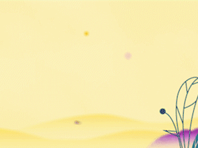 Flower 2d animation awareness flower panning petals purple sadness yellow