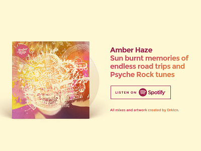 Amber Haze - Spotify Mix album albumart illustration mix music psychadelic rock spotify