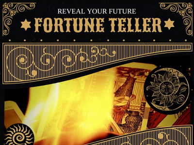 fortune teller bacground calligraphy design fortune template