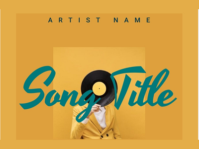 song title bacground branding calligraphy design giveaway illustration music song template