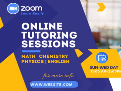 online tutoring sessions bacground branding calligraphy design giveaway online template ui
