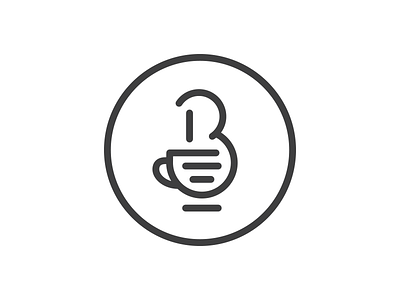Coffee B b coffee cup icon letter logo