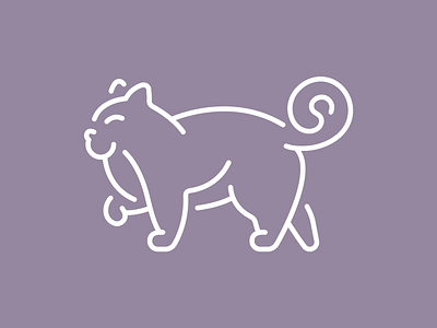 Hey, pretty kitty! cat icon illustration